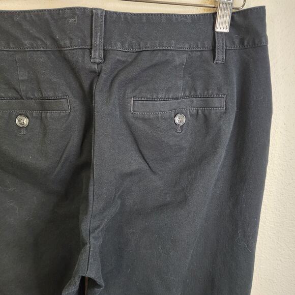 Eddie Bauer Slightly Curvy Fit Straight Leg Chino Pants Size S10 Black Stretch - Picture 4 of 8